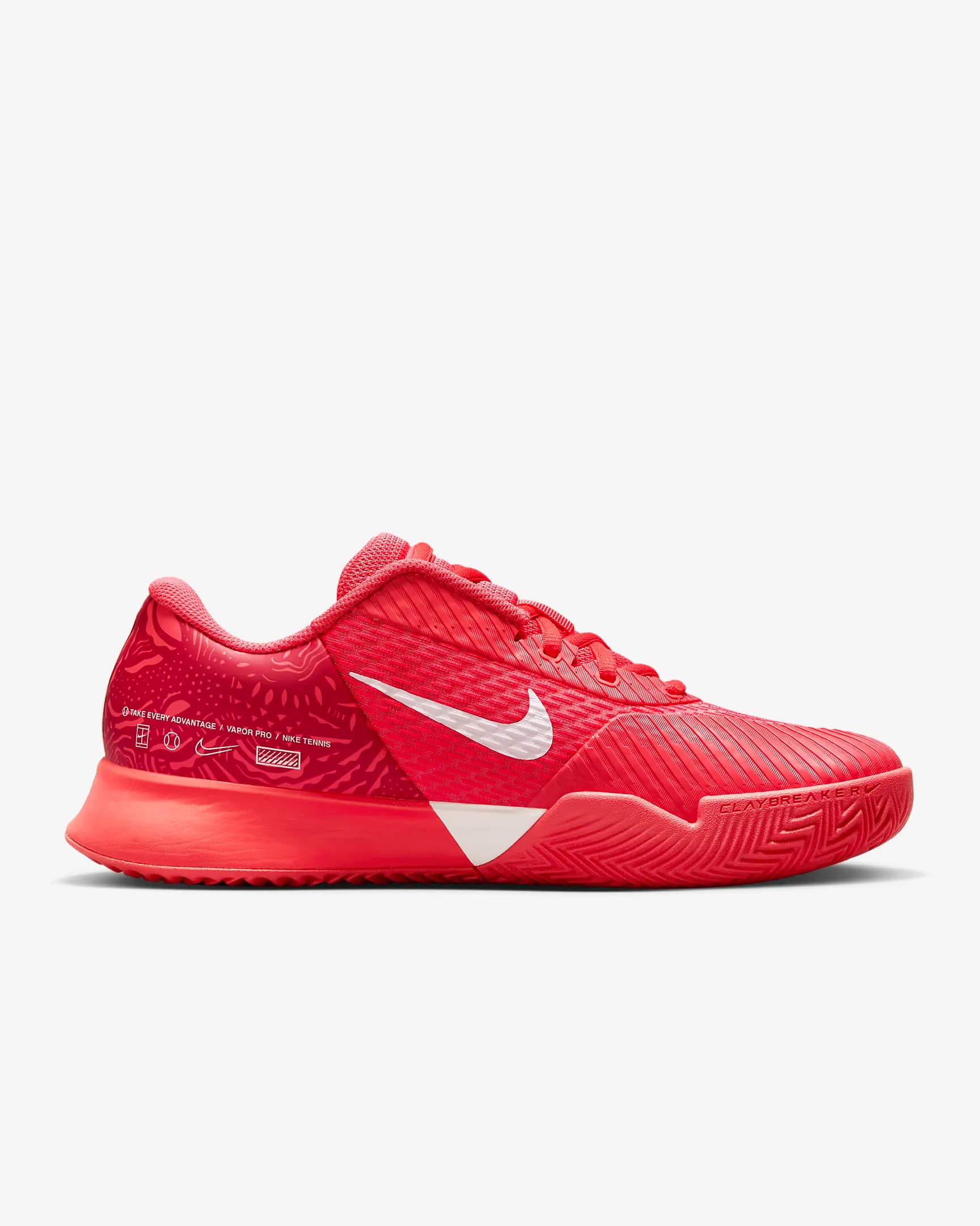 کفش تنیس مردانه نایک NikeCourt Air Zoom Vapor Pro 2 Clay – قرمز — تصویر ۲
