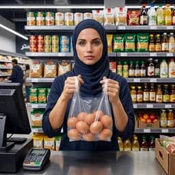 نایلون تخم مرغی رکابی سفید 35*25