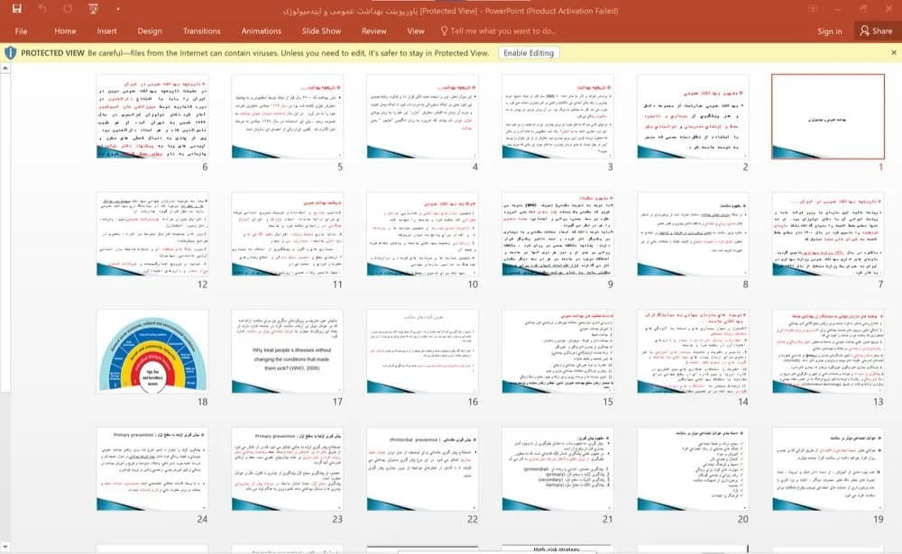 پاورپوینت بهداشت عمومی و اپیدمیولوژی