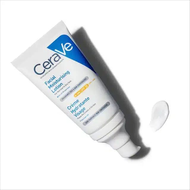 لوسیون مرطوب کننده و ضد آفتاب سراوی CeraVe مدل Facial Moisturizing Lotion – با SPF 30 – مناسب پوستهای نرمال تا خشک | حجم 52 میلیلیتر — تصویر ۲