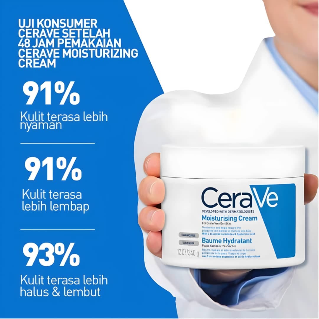 کرم مرطوب کننده و آبرسان سراوی پوست خشک تا خیلی خشک مدل Moisturizing Cream | وزن 340 گرم — تصویر ۲