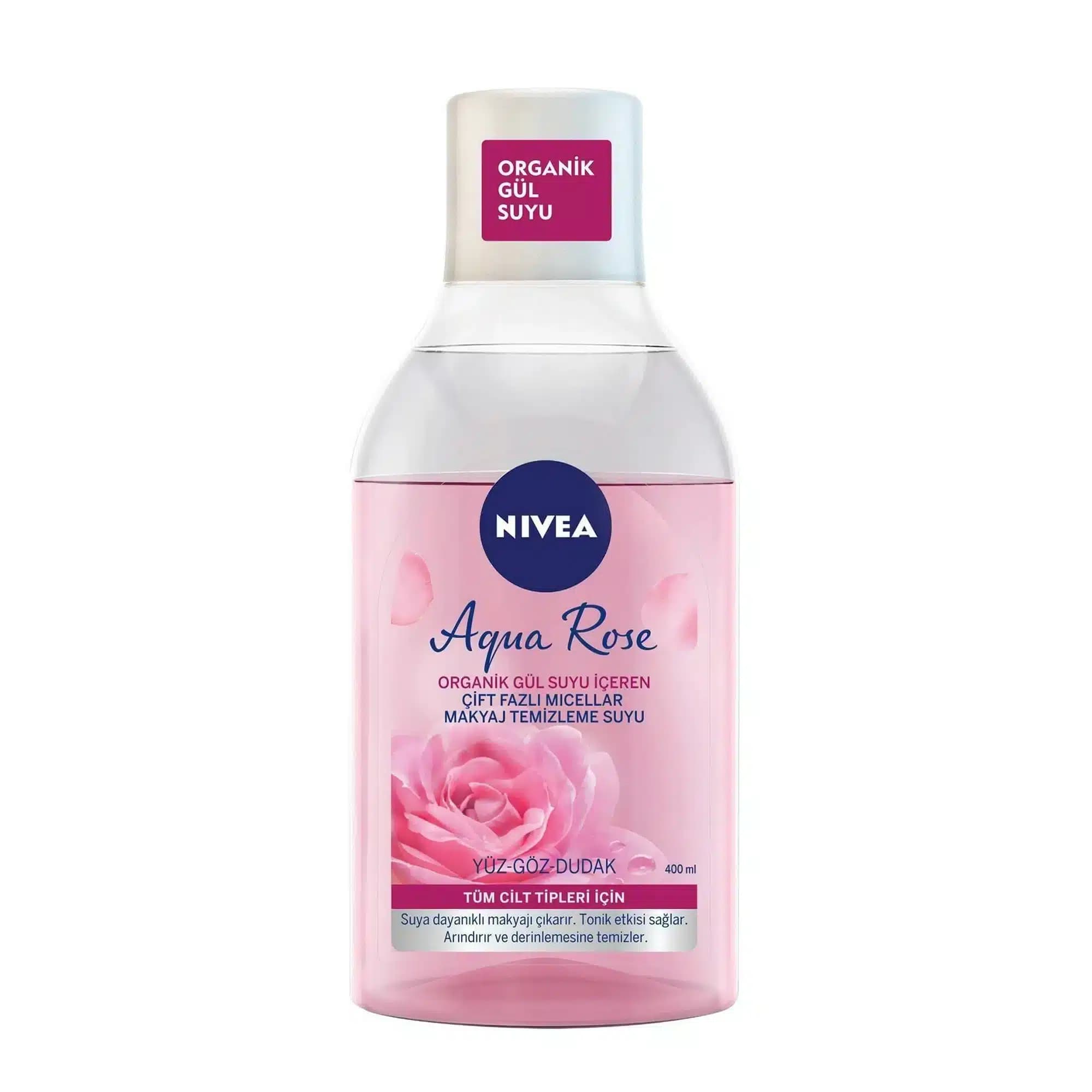 میسلار واتر دو فاز گل رز نیوآ مدل Aqua Rose | حجم 400 میلی‌لیتر