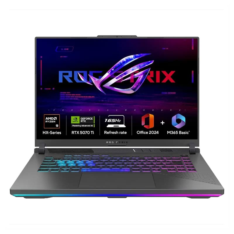 لپ تاپ ایسوس مدل ROG Strix G16 G614FR – R9 9955HX 64GB 1TB RTX5070 Ti 12GB