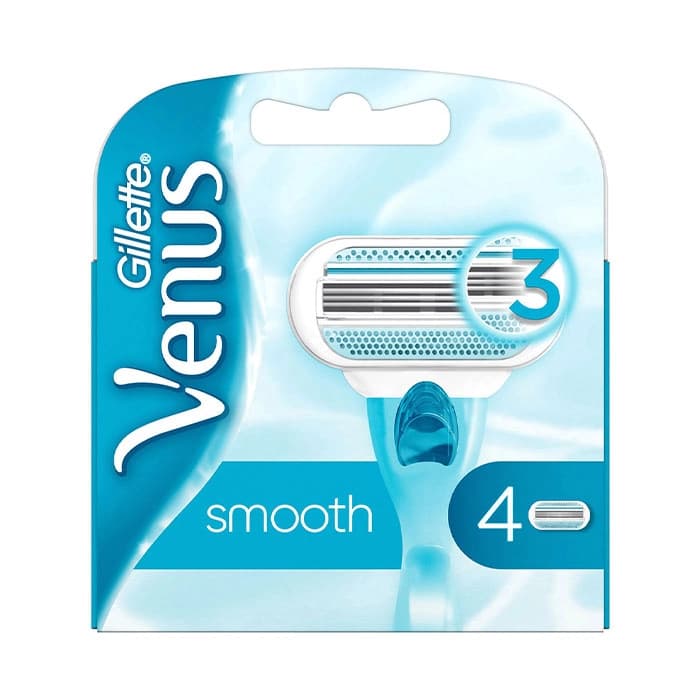 یدک تیغ اصلاح 3 لبه ونوس smooth بسته 4 عددی