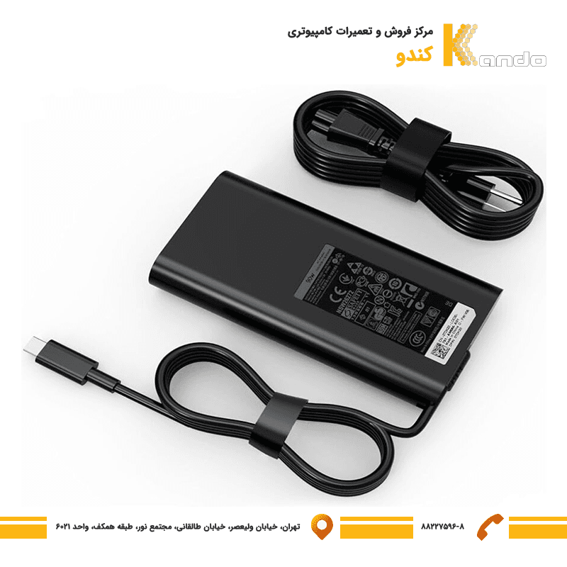 آداپتور لپ تاپ استوک Dell 20V 4.5A 90W Type C
