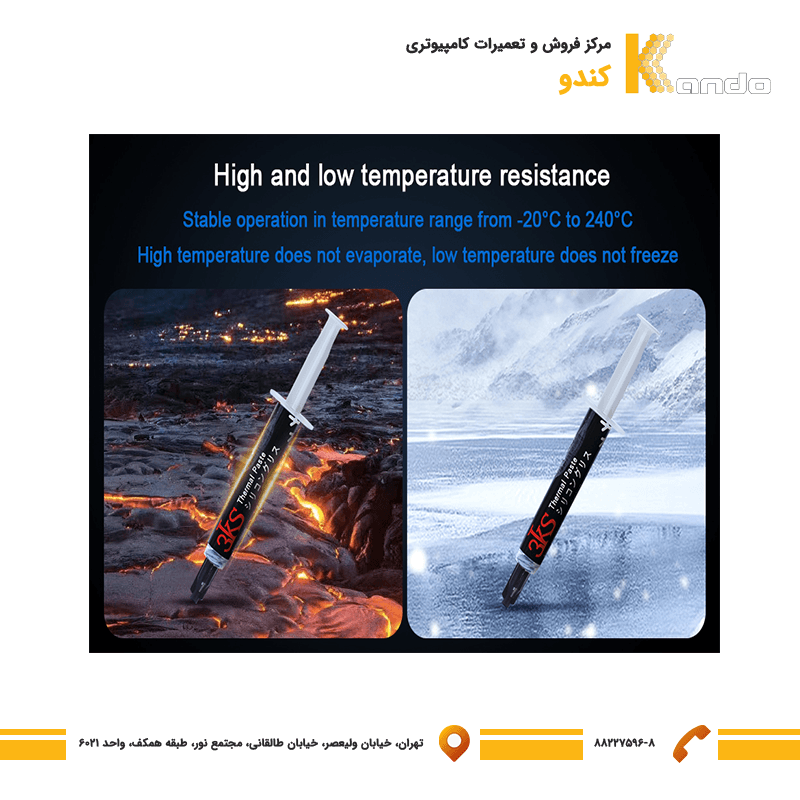خمیر-مایع سیلیکون حرارتی Thermal Silicone Paste 3KS 20Gr