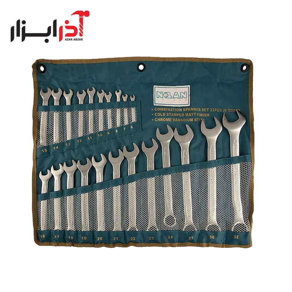 آچار سری یکسر رینگ 22 عددی نولان