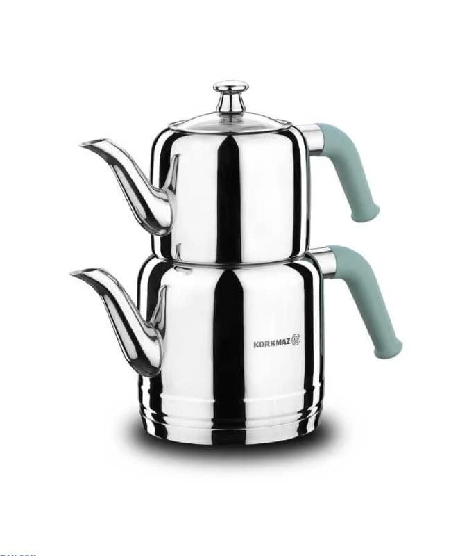 سرویس کتری و قوری ریوا فیروزه ای کرکماز کد 03_189