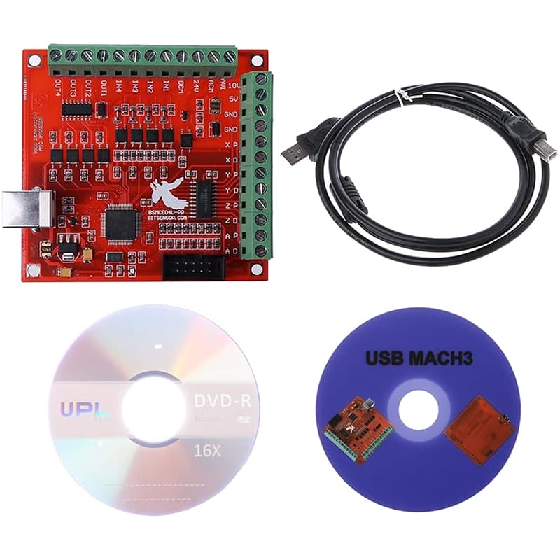 برد کنترلر دستگاه CNC پنج محوره با پشتیبانی از نرم افزار MACH3 100KHz برند Red Flying — تصویر ۳