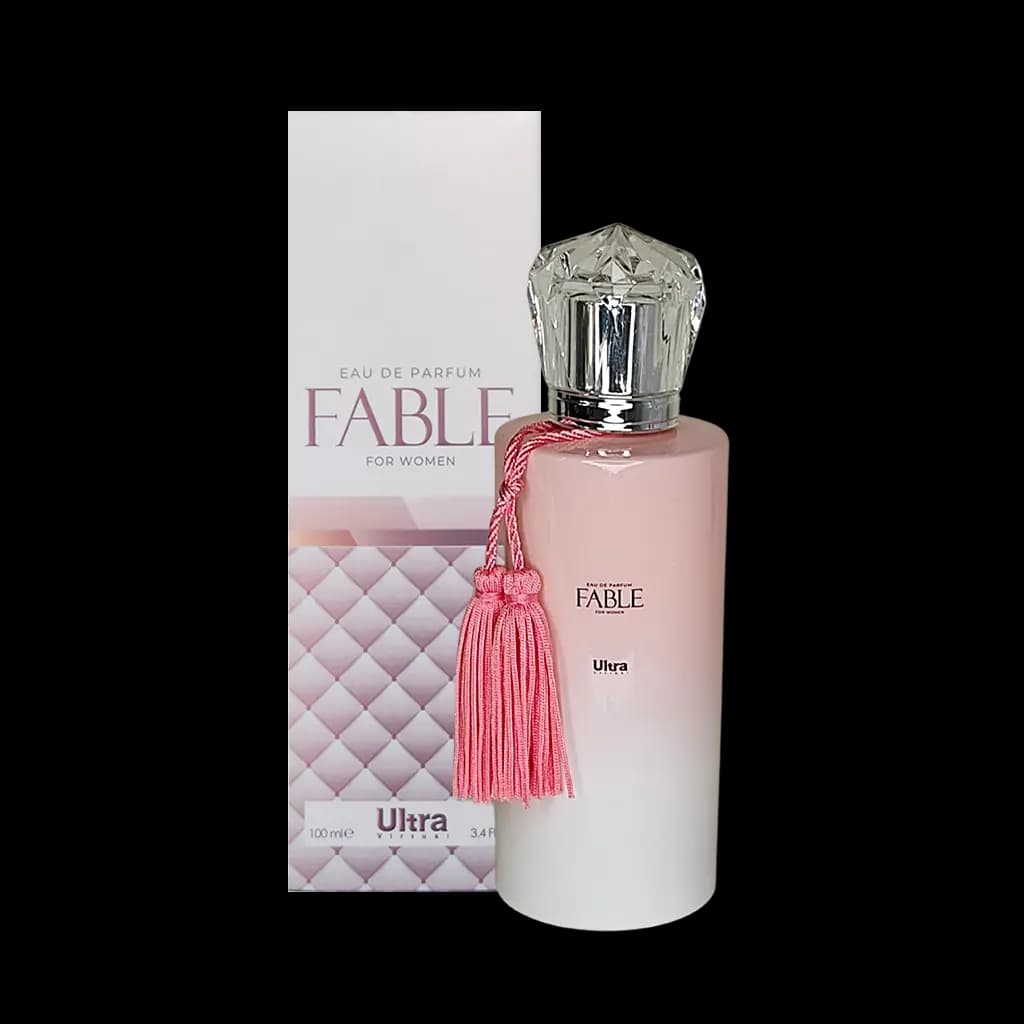 پرفیوم زنانه اولترا ویرچوآل مدل رویال Fable حجم 100 میلی لیتر – رایحه Black Opium