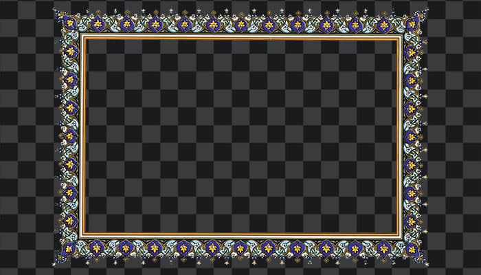 تصویر PNG قاب اسلیمی و فریم