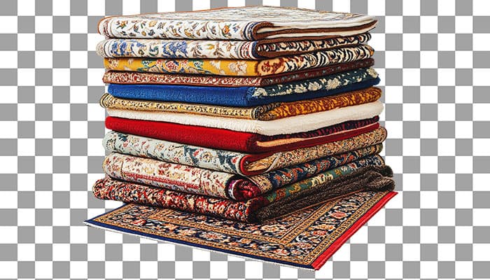 تصویر PNG مجموعه فرش روی هم