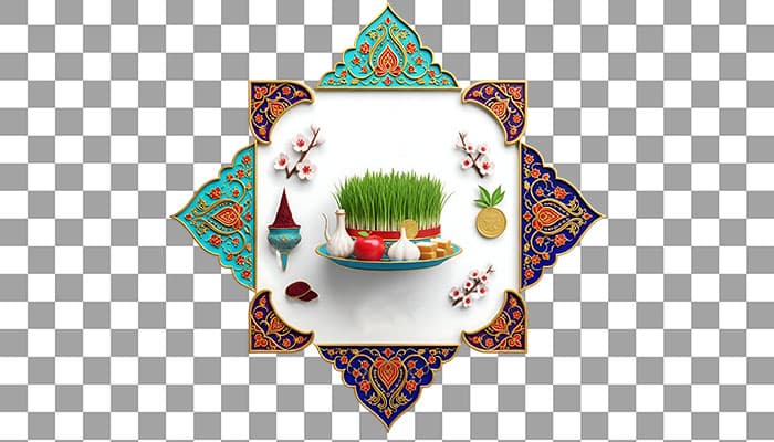 تصویر PNG طرح تذهیب و هفت سین
