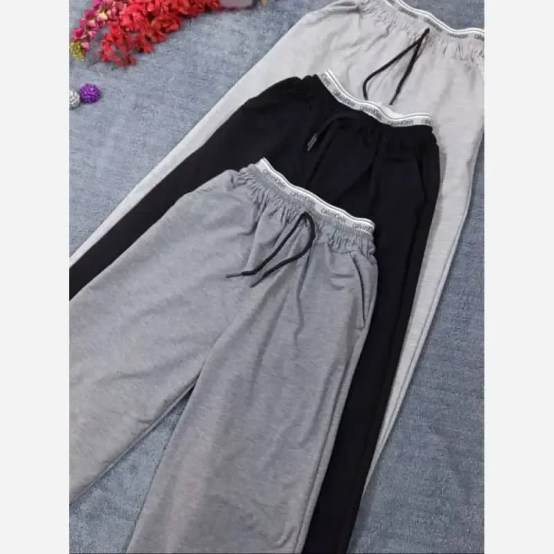 شلوار گت دار دوکاره جاگر CalvinKlein دوکمره سوپر نخ پنبه کلوین قابل استفاده هم بصورت بگ هم اسلش — تصویر ۴