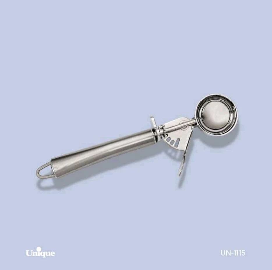 قاشق بستنی فنردار بزرگ استیل یونیک کد UN-1115 — تصویر ۵