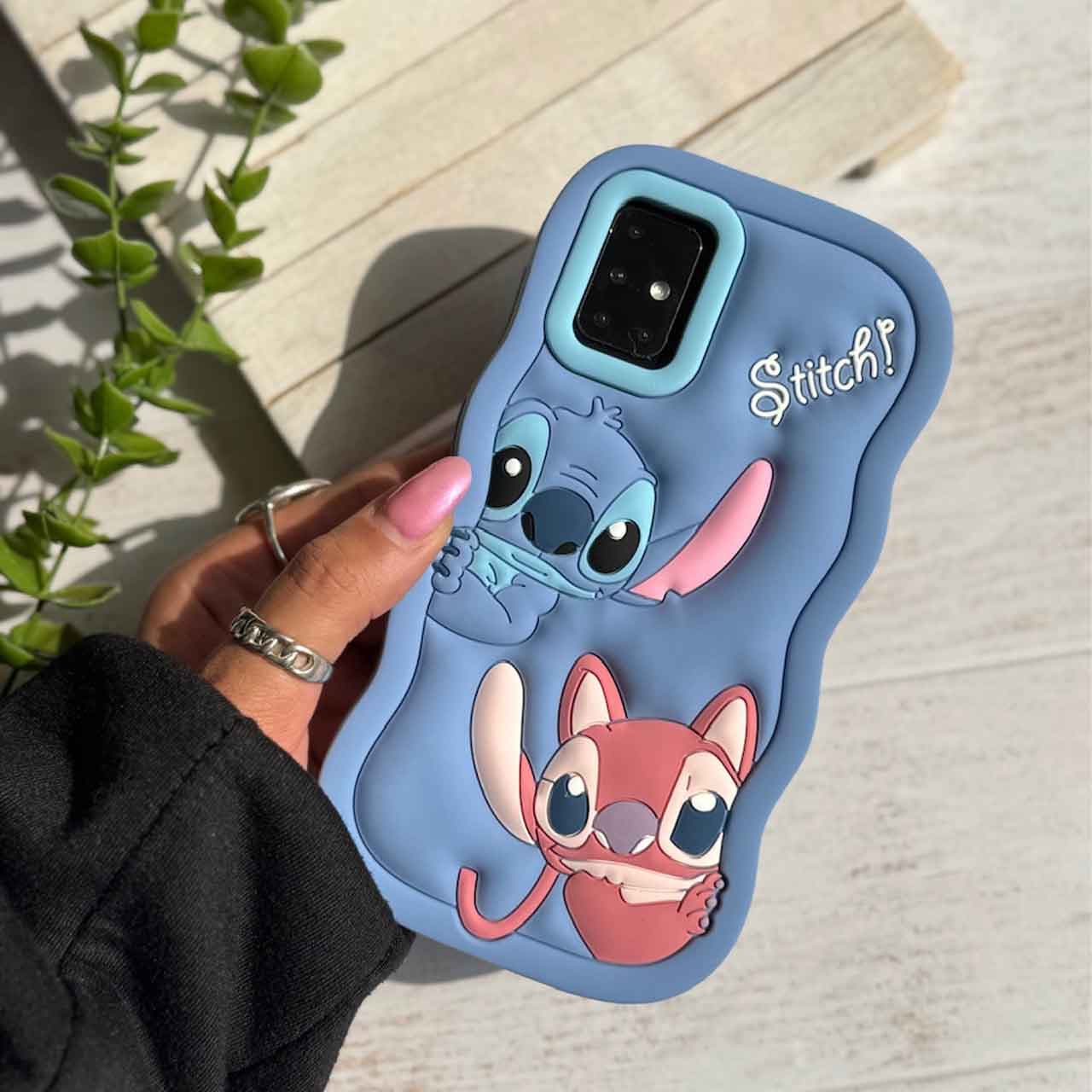 قاب سیلیکونی Stitch Couple برای گوشی های سامسونگ — تصویر ۳