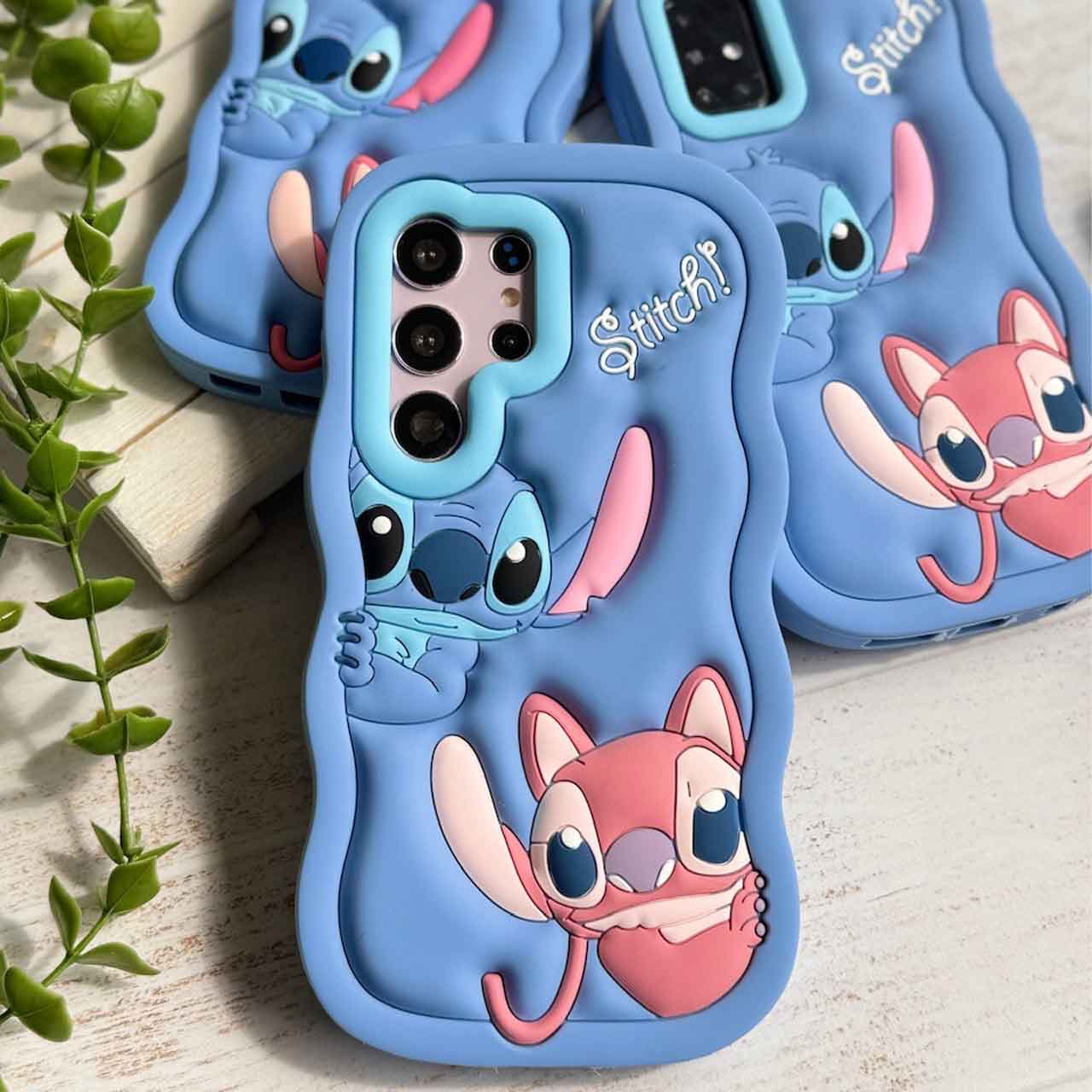 قاب سیلیکونی Stitch Couple برای گوشی های سامسونگ
