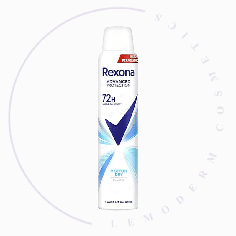 اسپری دئودورانت زنانه رکسونا مدل COTTON DRY حجم 200 میل (اورجینال کردستان)
