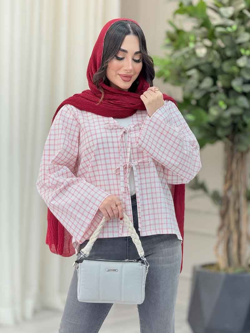 مانتو چهارخونه جلو بند کد 4968 — تصویر ۷
