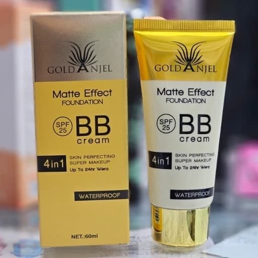 کرم بی بی(BB) گلد آنجل اورجینال حجم 60 میل ماندگاری 24 ساعته و ضد آب بافت سبک حاوی SPF25 مخصوص انواع پوست — تصویر ۴