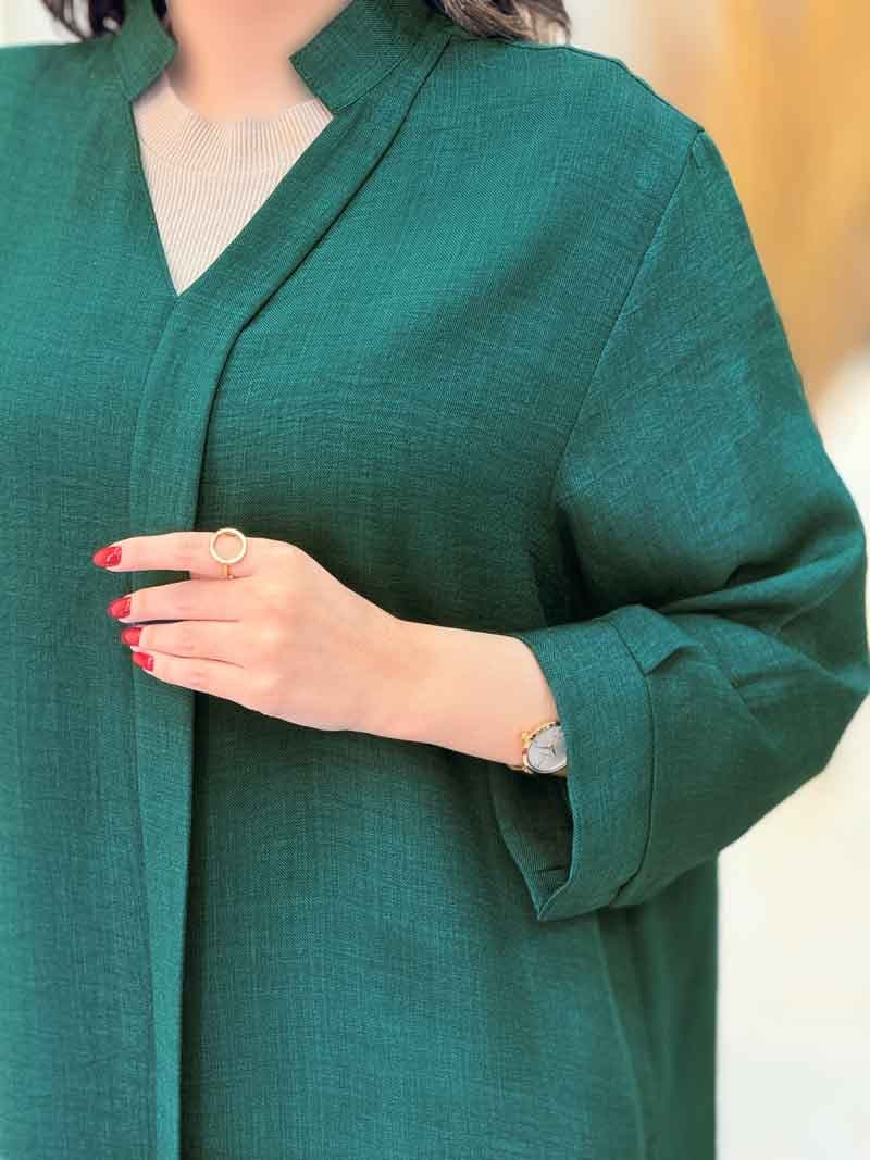 شومیز پیله دار جلو بسته کد 6617 — تصویر ۵