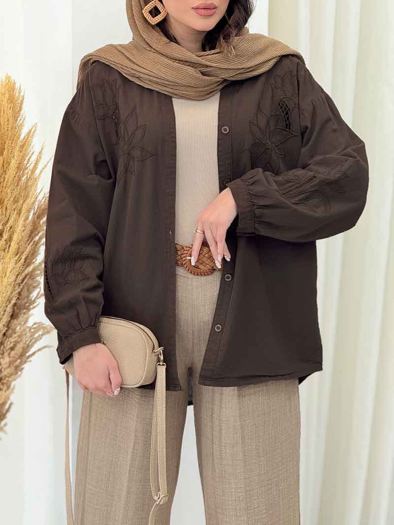 شومیز گلدوزی دلوان کد 6608 — تصویر ۴