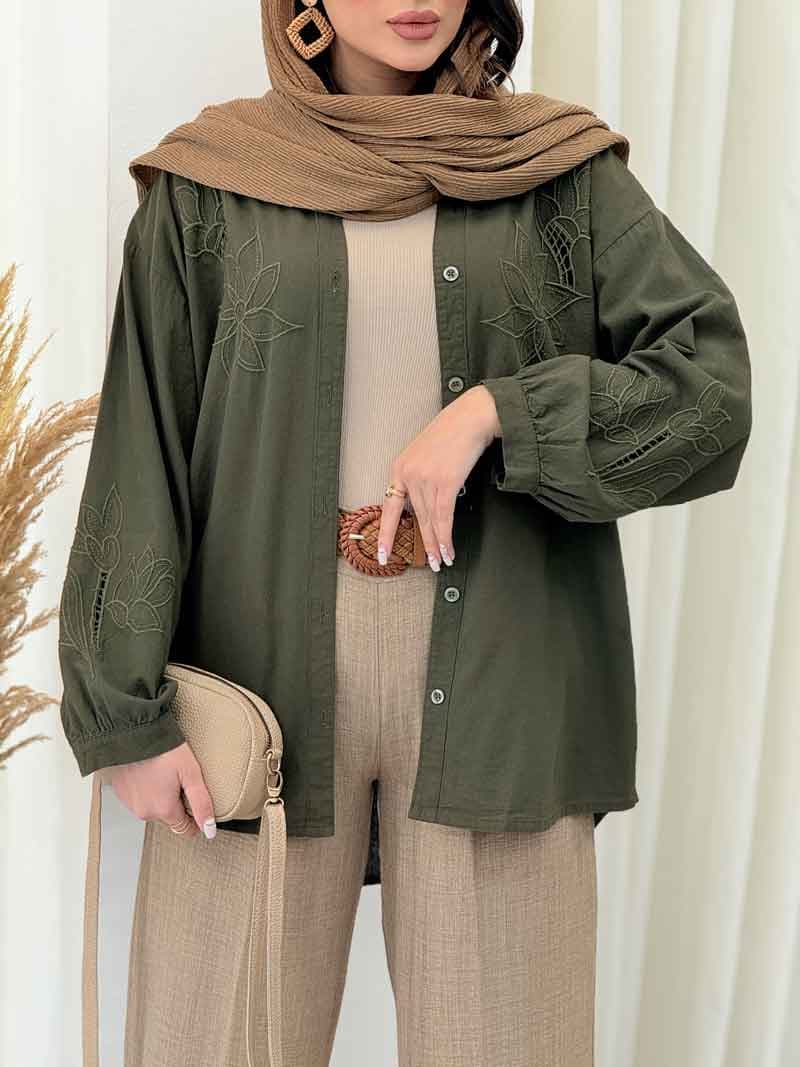 شومیز گلدوزی دلوان کد 6608 — تصویر ۸