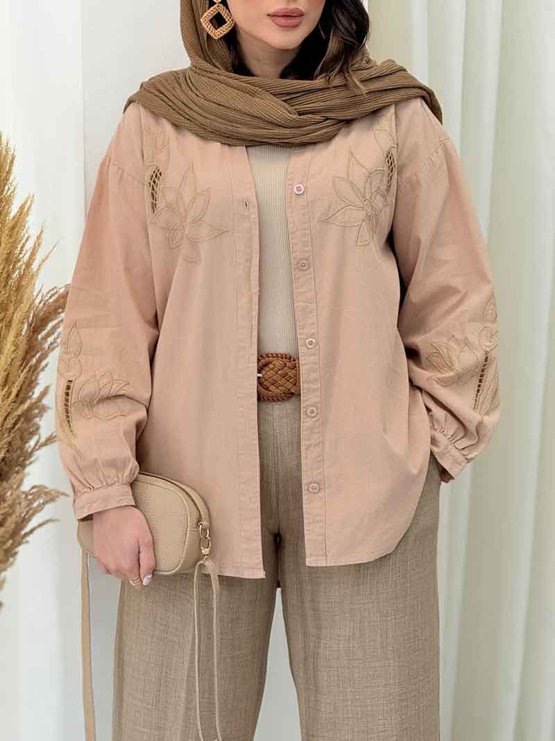 شومیز گلدوزی دلوان کد 6608 — تصویر ۶