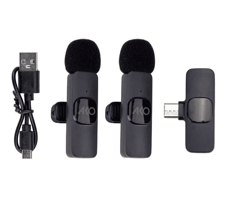 میکروفون یقه ای وایرلس آکو مدل AUB-6 تایپ سی