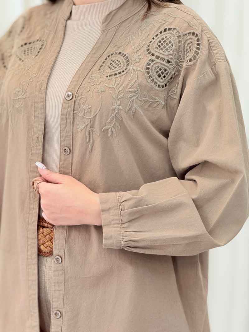 شومیز گلدوزی شیده کد 6590 — تصویر ۵