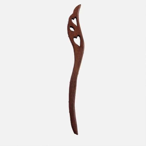 پین مو (کانزاشی) چوبی طرح قلب