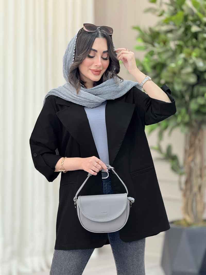 مانتو دو دکمه جیب نما رانیا کد 6511 — تصویر ۸