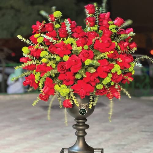 جام گل رز قرمز لوکس