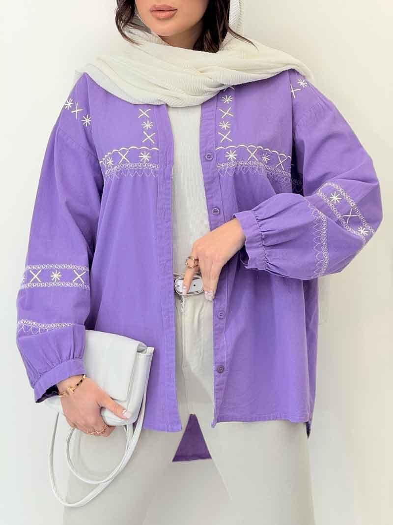 شومیز گلدوزی آدلیا کد 6505 — تصویر ۶