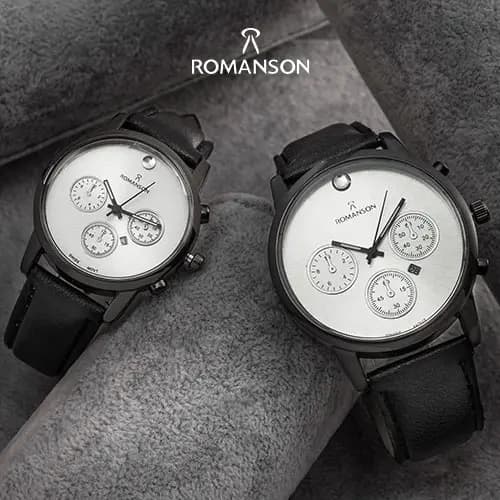 ست ساعت مردانه زنانه Romanson مدل W9906 (سفید مشکی)