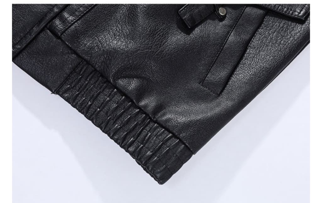 کاپشن چرم کلاسیک پایین‌کش ZARA — تصویر ۶