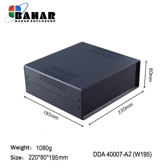 BDA 40007-A2 W195 جعبه فلزی با پانل پلاستیکی