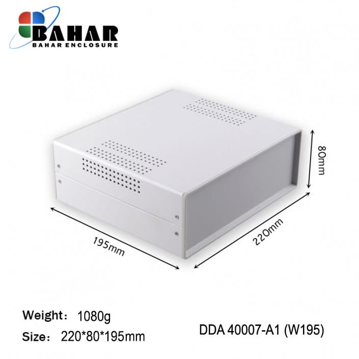 BDA 40007-A1 W195 جعبه فلزی با پانل پلاستیکی