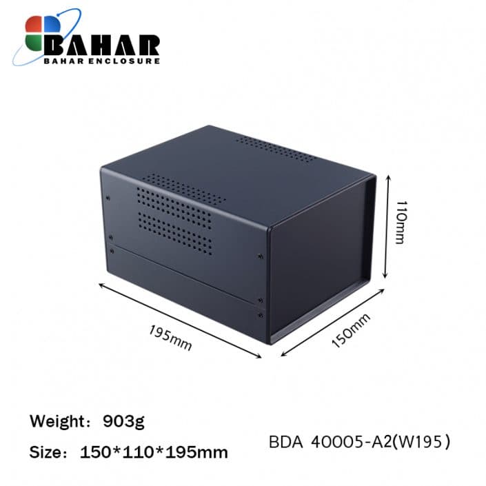 BDA 40005-A2 W195 جعبه فلزی با پانل پلاستیکی