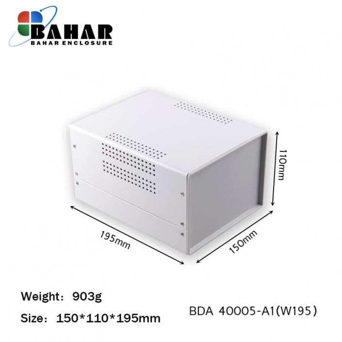 BDA 40005-A1 W195 جعبه فلزی با پانل پلاستیکی