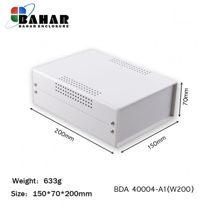 BDA 40004-A1 W200 جعبه فلزی با پانل پلاستیکی