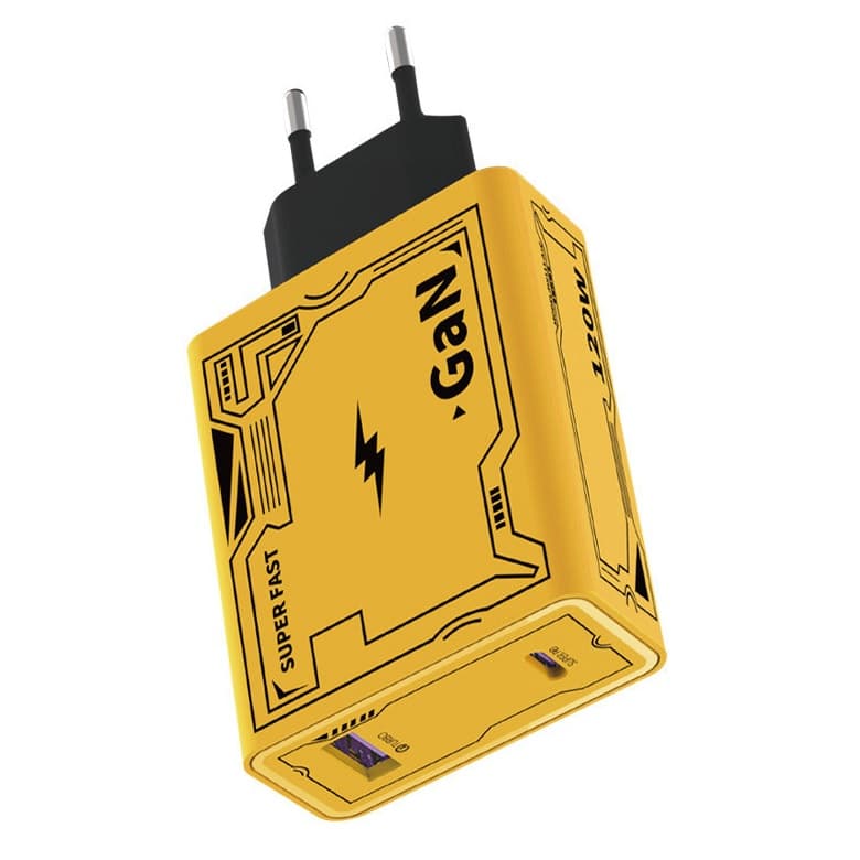 شارژر دیواری 120 وات مدل HX111-A+C به همراه کابل تبدیل USB / USB-C به لایتنینگ / USB-C — تصویر ۲