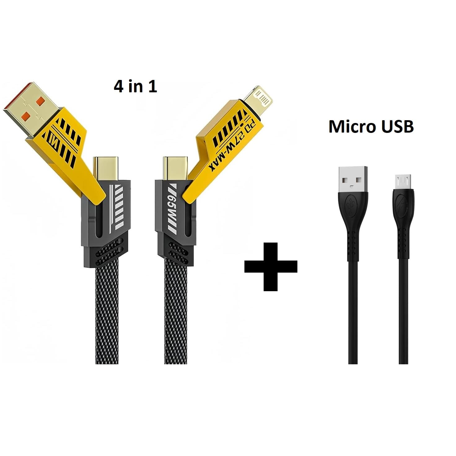 شارژر دیواری 120 وات مدل HX111-A+C به همراه کابل تبدیل USB / USB-C به لایتنینگ / USB-C — تصویر ۵