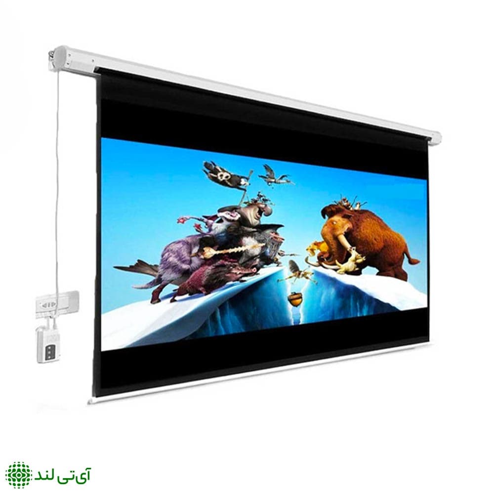 پرده نمایش ویدئو پروژکتور برقی برند اسکوپ در چهار سایز