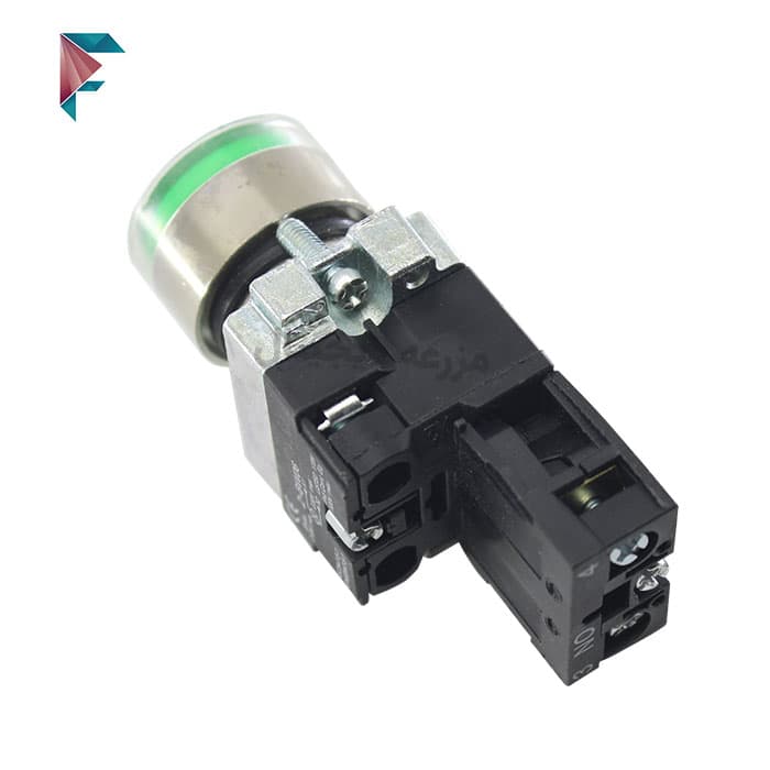 شستی استارت چراغ‌دار سبز XB2-BW3361 (220V) – فلزی طرح قدیم — تصویر ۳