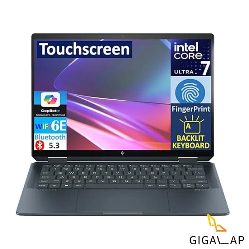 لپ تاپ HP SPECTER 14 2IN 1 مدل ULTRA7 155H 32GB 1TB SSD INTEL ARC 14,1 INCH 2K TOUCH X360