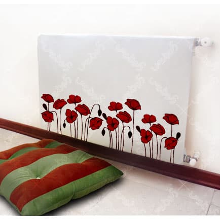 روکش رادیاتور مدرن پارچه ای شقایق