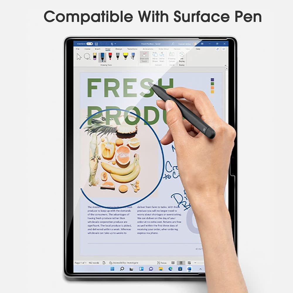 محافظ صفحه نمایش بادیگارد مدل TabG مناسب برای تبلت مایکروسافت Surface Pro 8 — تصویر ۴