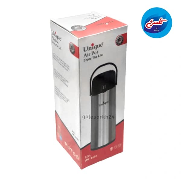 فلاسک پمپی 2/5 لیتر یونیک شیشه مدل UN-9101 — تصویر ۳