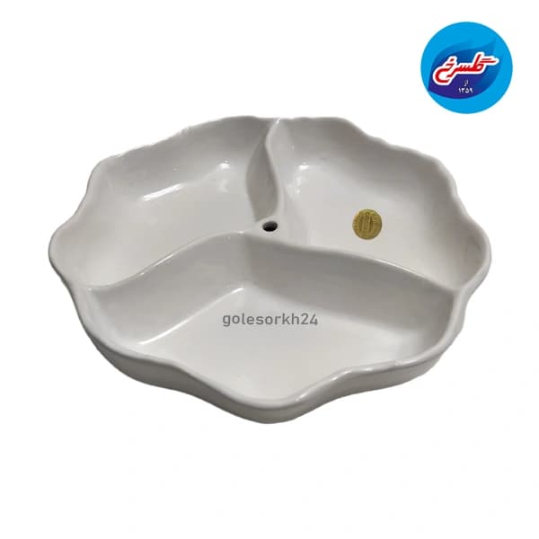 اردوخوری سرامیکی طرح گل دسته چوبی — تصویر ۲